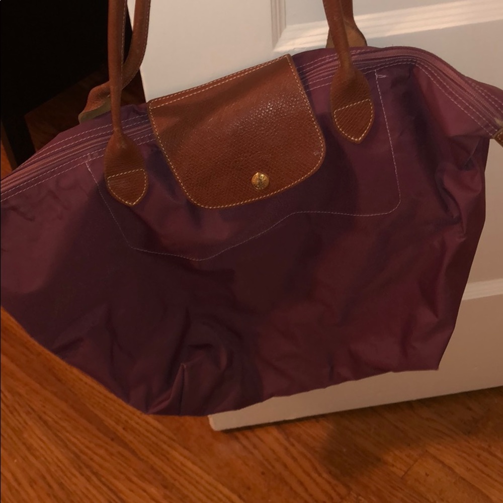 Longchamp Le Pliage tote in purple